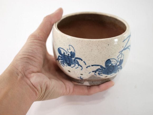 植木鉢】【陶器鉢】 粉引絵付(カニ) 3.5号鉢を販売｜盆栽妙 – 盆栽妙 本店