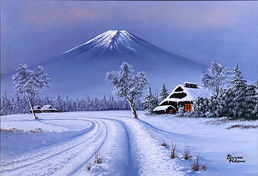 人見友紀 伝説の逃亡画家 油彩画 油絵 10号 風景画 人見