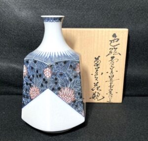 福島武山「赤絵鳳凰文 九谷佐野窯花瓶」の買取実績｜長野県長野市 花入
