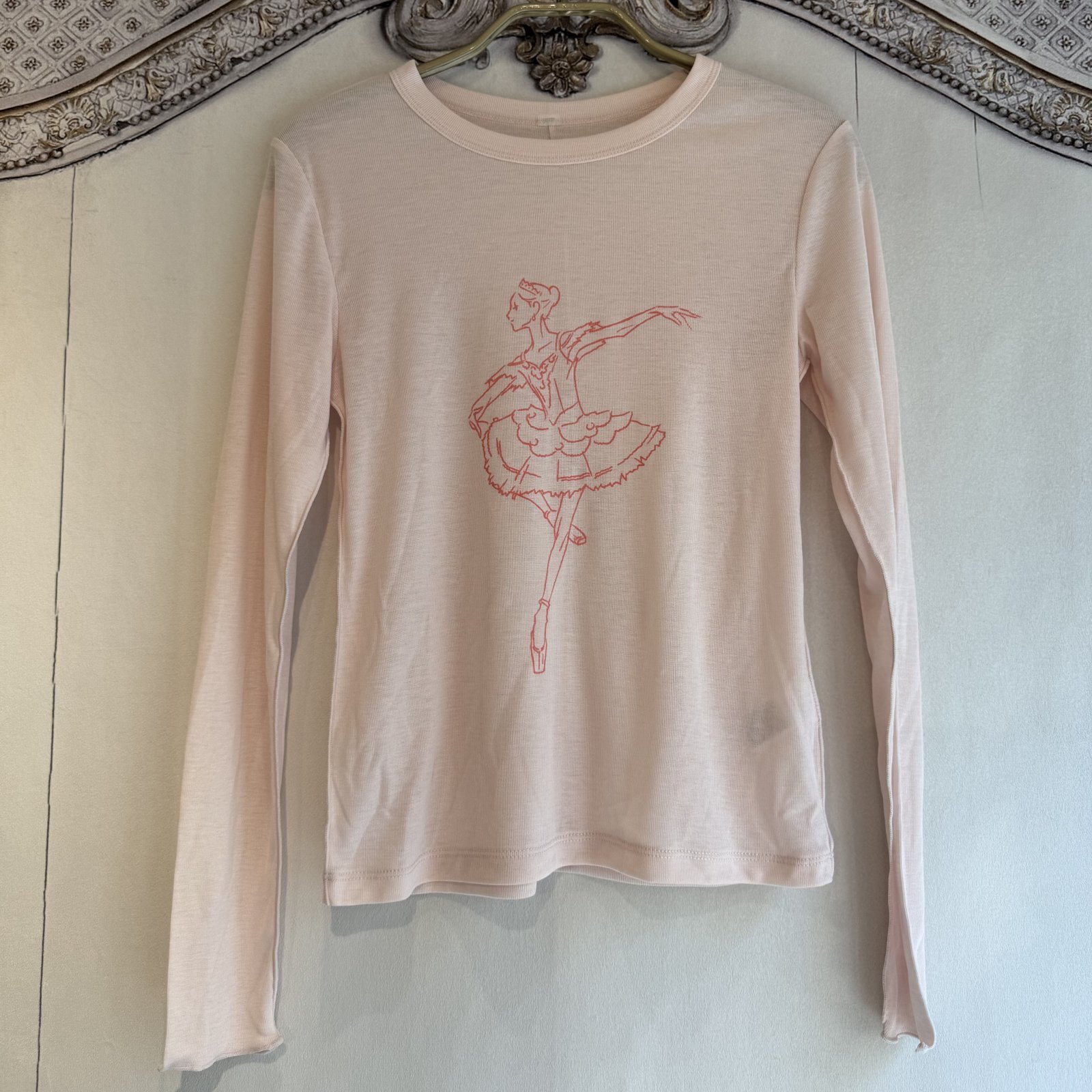 entrechat】 〈 ballerina 〉長袖ソフトシアークルーネックTシャツ