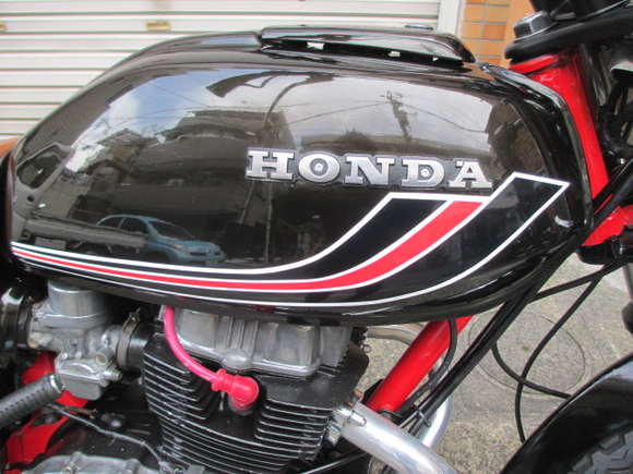 ホーク2用 角タンク日章カラー 外装セット バブ 当時物角タンク蓋