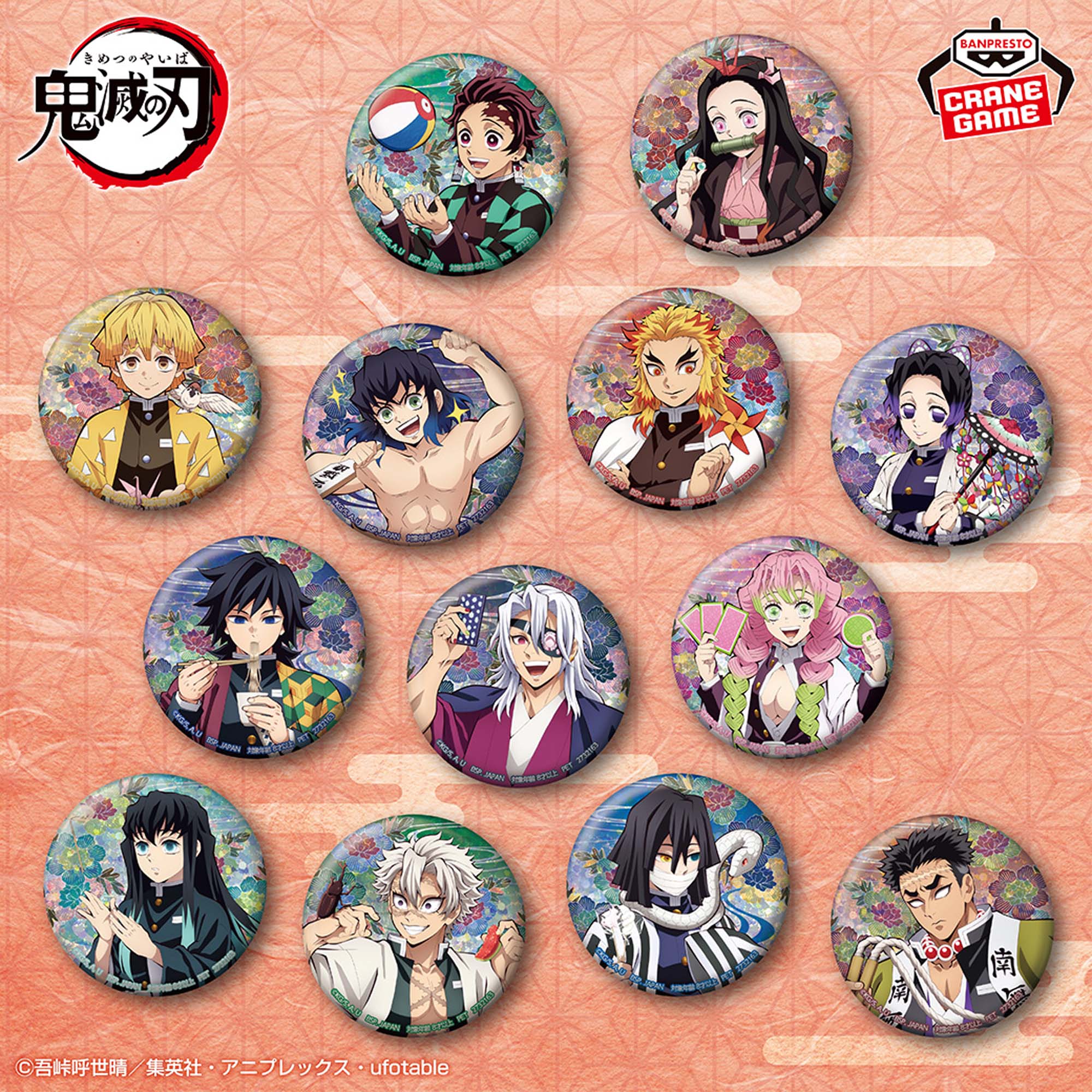 鬼滅の刃 アニメイト限定 ホログラム入り 缶バッジ 義勇 炭治郎 アニメ