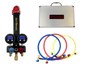 サイトグラス付ダブルデジタルミニマニホールドセットECOバルブ