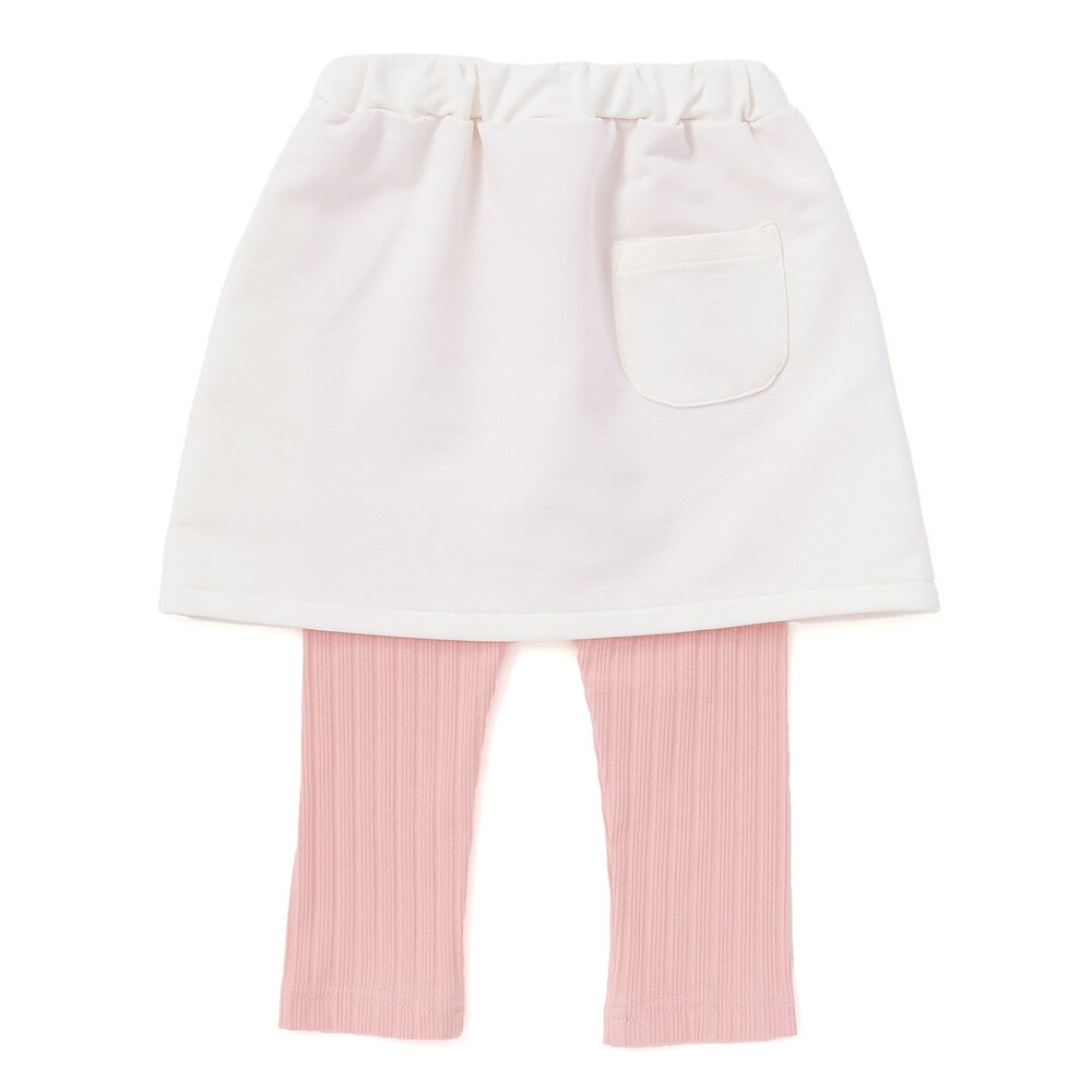 キラッとハートボタン付きフロントスカラップ7分丈スカッツ(80~130cm