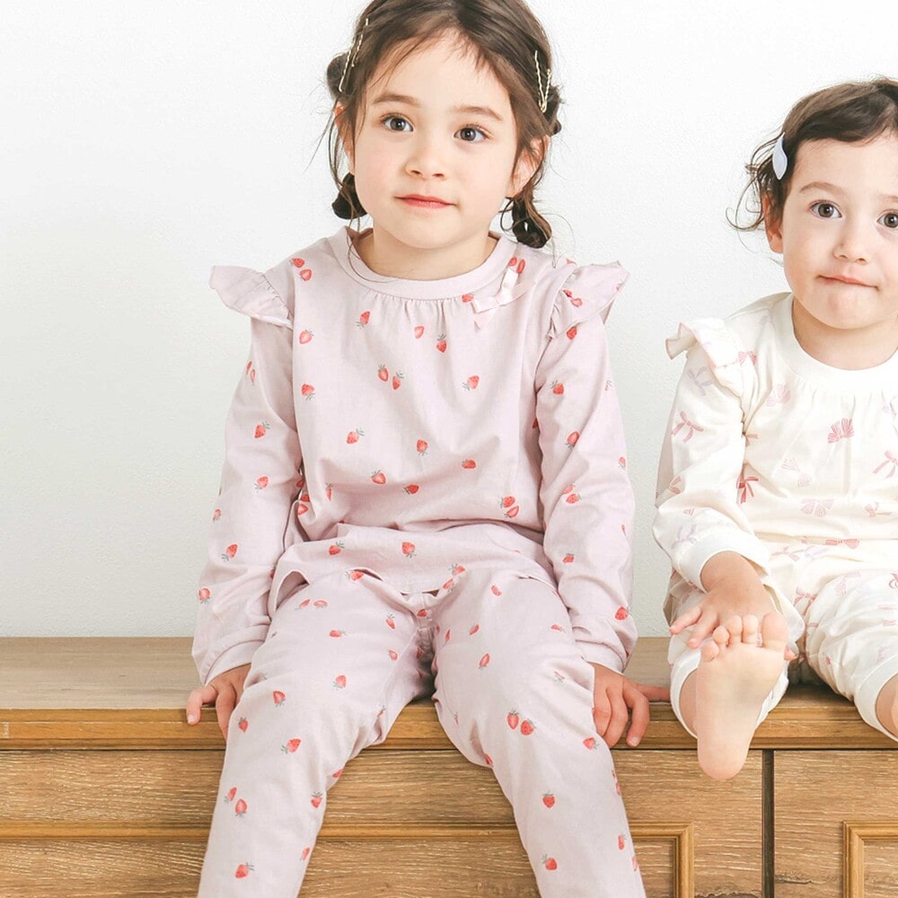 スララク/腹巻き一体型】みんな快眠！みんみんパジャマ 上下セット(80