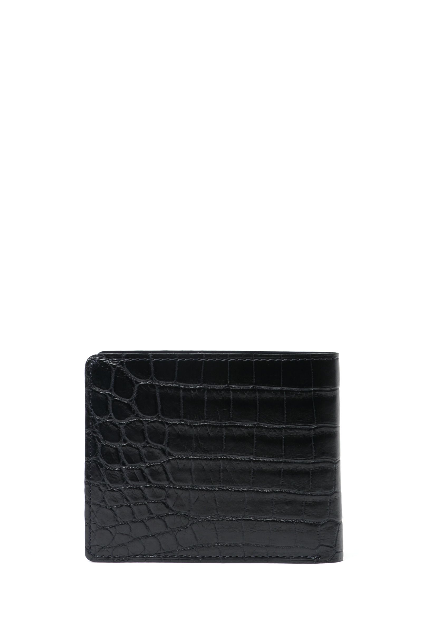 ZAO - マットナイルクロコ(ニロテクス) 二つ折りウォレット / ネイビー