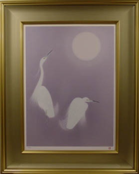 ☆画集☆ 上村松篁 『花香鳥鳴』 全9葉揃い 額付 【日本