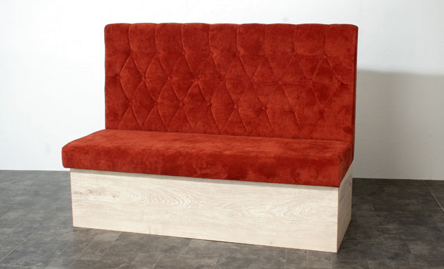 一体型店舗用業務用ベンチ｜店舗用業務用飲食店用店舗家具のベンチ