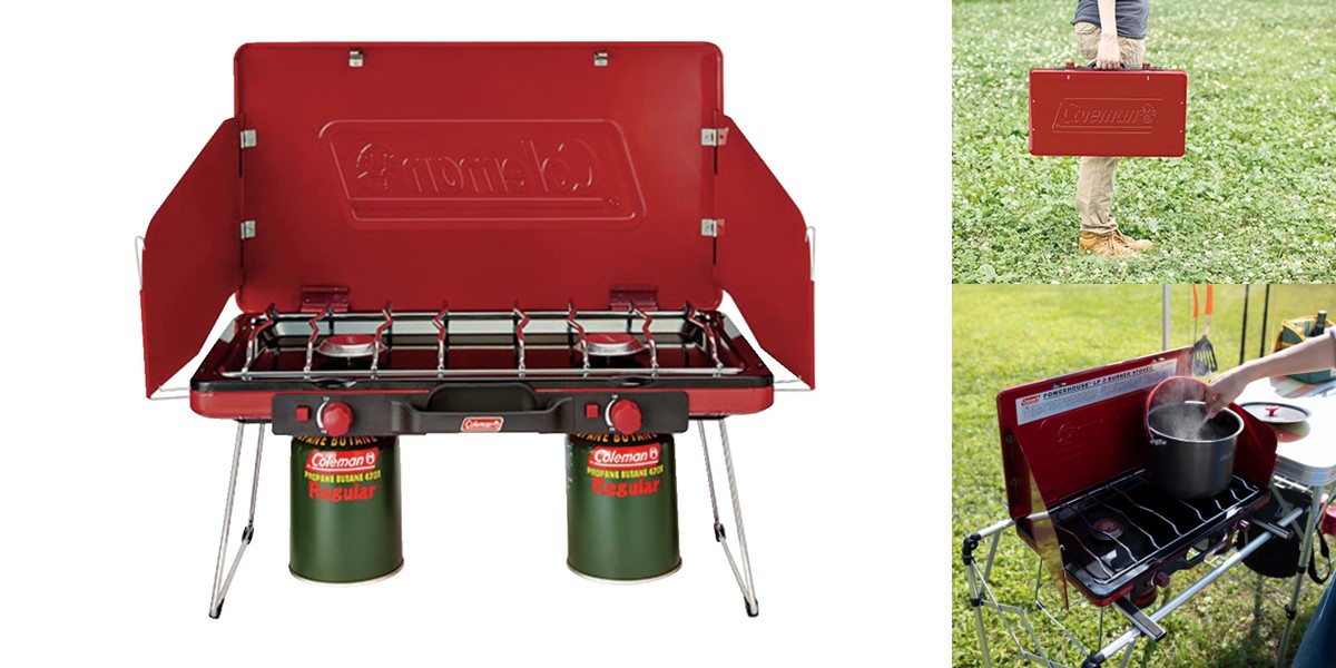 Coleman 2バーナーバーベキューコンロ &キッチンテーブルセット