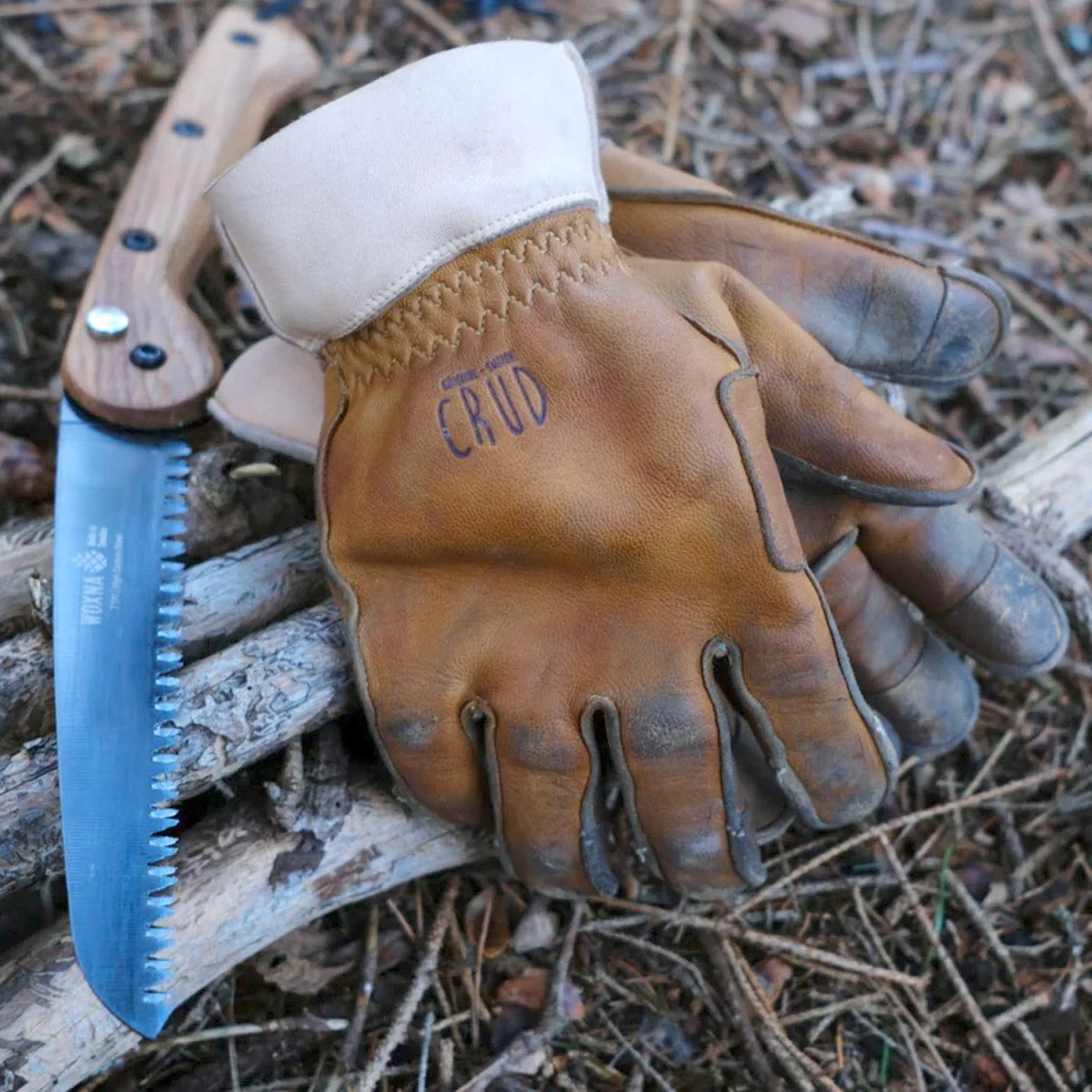 CRUDレザーグローブ クルード ブッシュクラフト キャンプ レザー