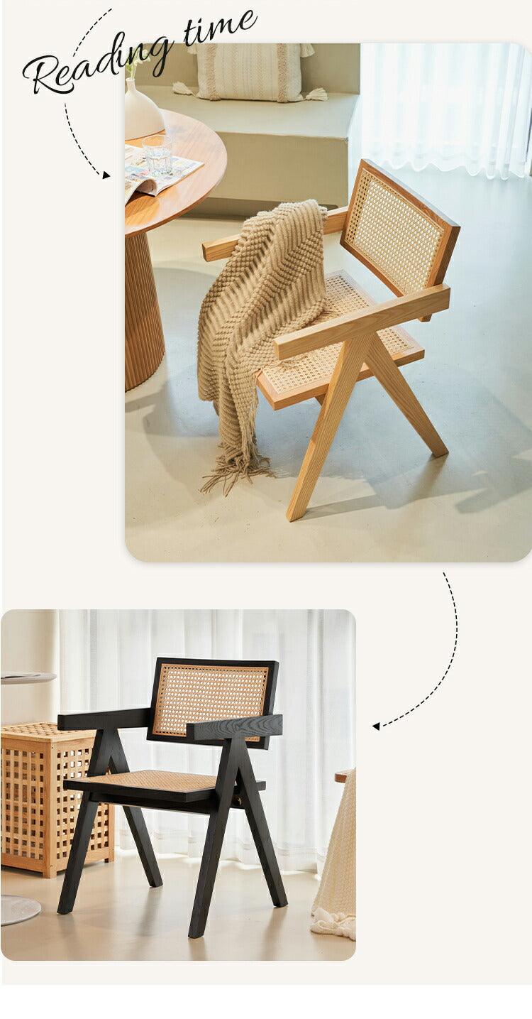 在庫品】ラタンチェア 籐編み椅子 幅48/52cm カフェチェア sx-480