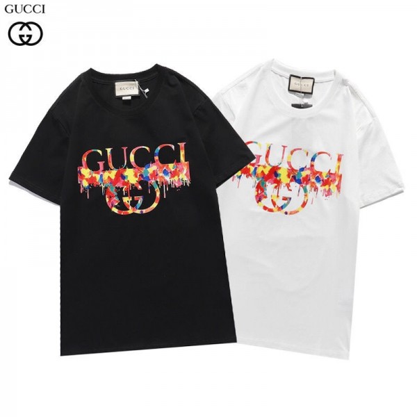 GUCCIタグ付きホワイト肩ラインTシャツ半袖蛇トップスお洒落