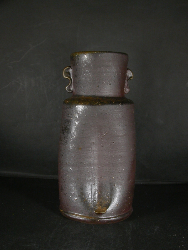 備前焼 登窯 備前焼窯元陶正園 木村 陶峰 共箱付き黄ゴマ耳付き花入5