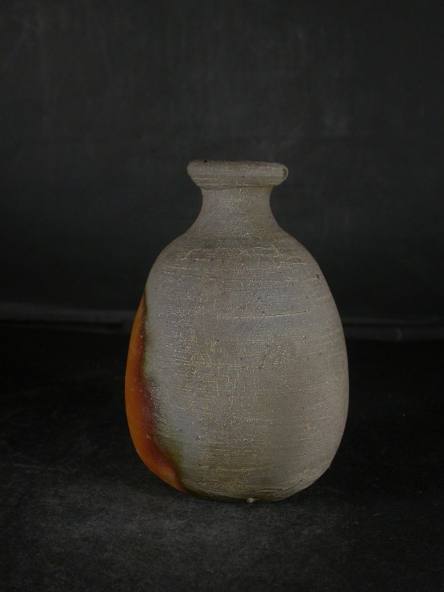 人間国宝藤原啓備前徳利四方桟共箱栞 e18