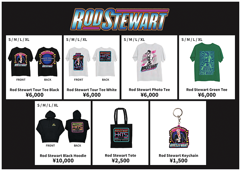 ロッド・スチュワート、一夜限りの来日公演の会場販売オフィシャル