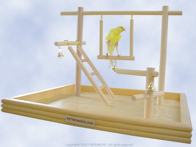 小鳥用】わぃわぃ楽しい♬ブランコ&ハシゴ付 バードアスレチック