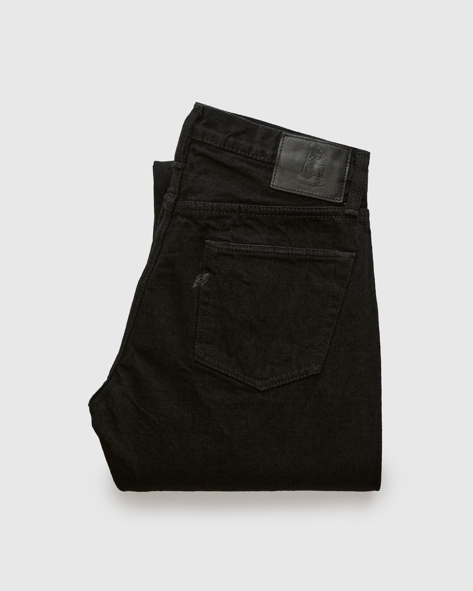 XX-003-BK 14oz Rinsed Double Black Selvedge Denim - Regular