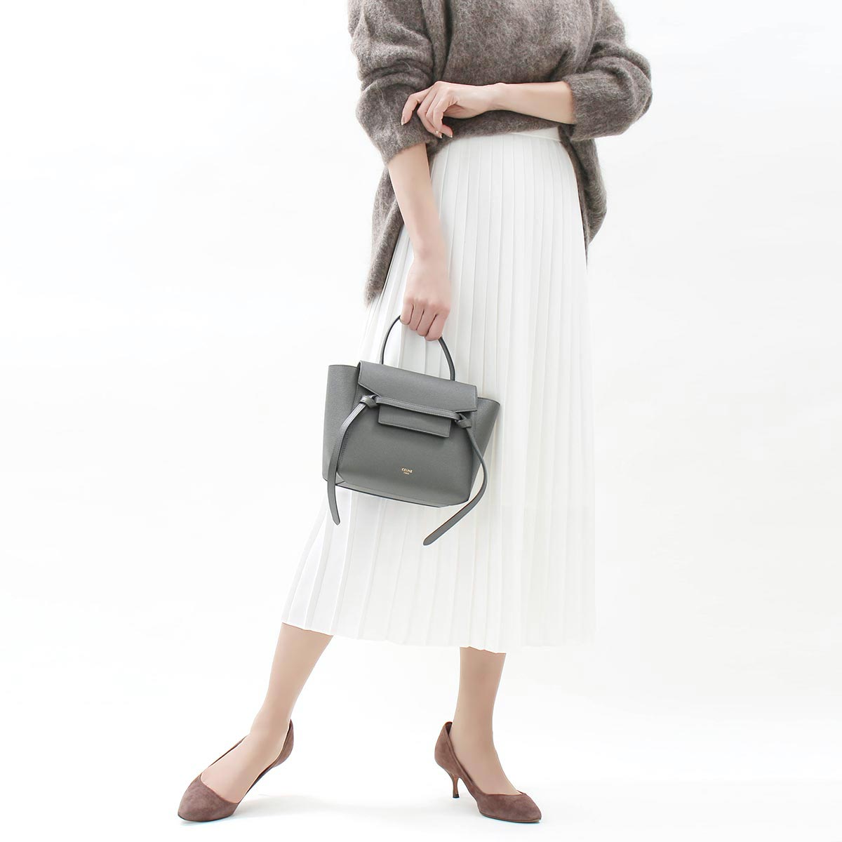 セリーヌ CELINE ベルトバッグ ナノ グレー セリーヌ ベルトバッグ