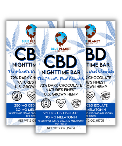 CBD Nighttime Bar - 250 mg CBD | Blue Planet Chocolate