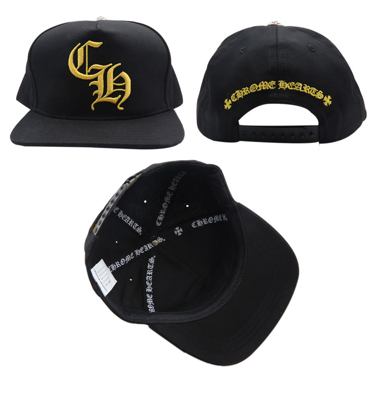 クロムハーツベースボールキャップ5パネルCHブラック|クロムハーツ通販