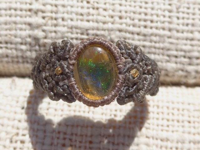 夏向け！メキシコオパール24kgpマーメイドテールリング 夏向け