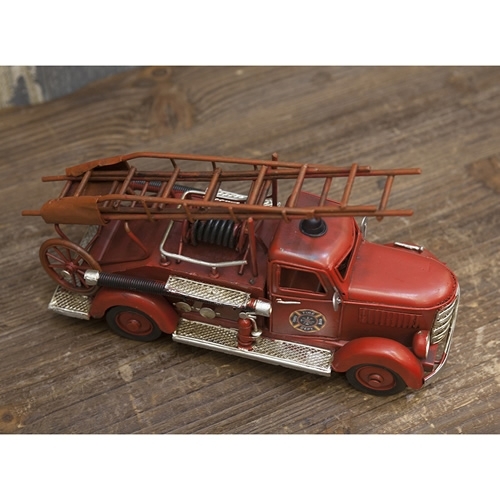 レトロ消防車 ブリキ ブリキ消防車 ゼンマイ 日本製 昭和レトロ