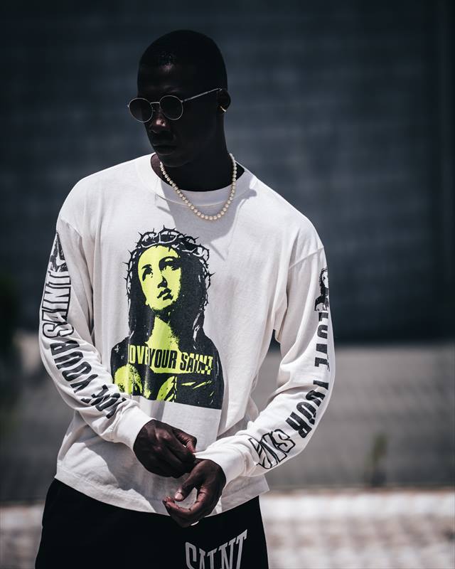 SAINT Mxxxxxx LS TEE LOVE UR SAINT White