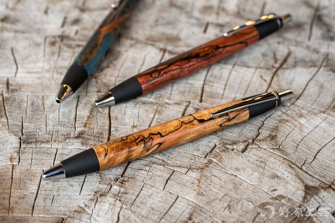 野原工芸新型スタビ栃杢MP 野原工芸 スポルテッド栃 シャープペンシル