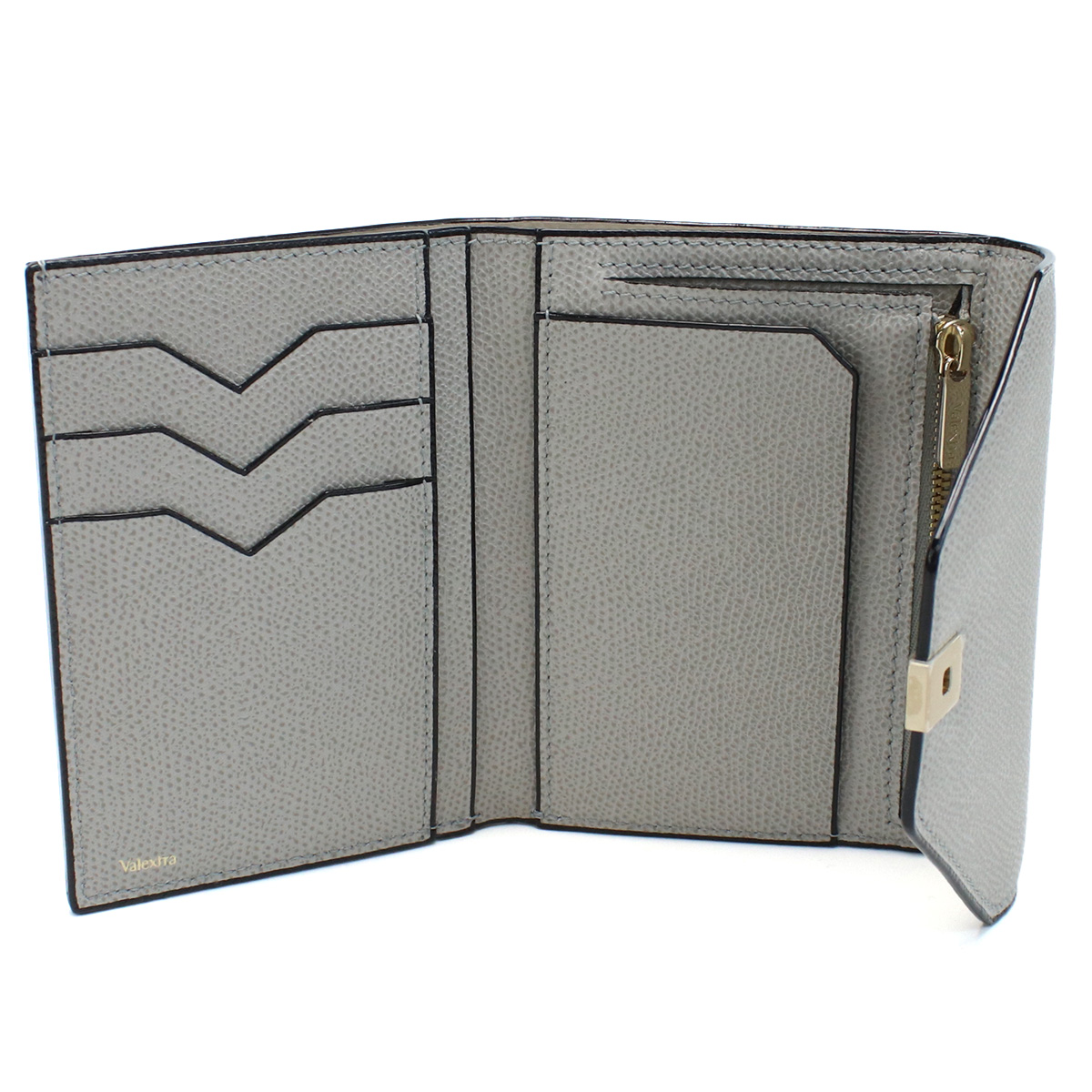 ブランド品卸 /ヴァレクストラ VALEXTRA 三折財布小銭入付き イジィデ