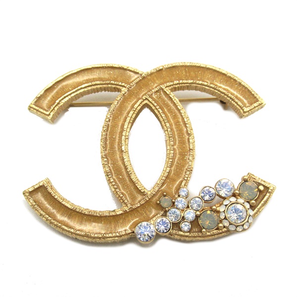 シャネル(CHANEL)シャネル ココマークCCラインストーン ブローチ
