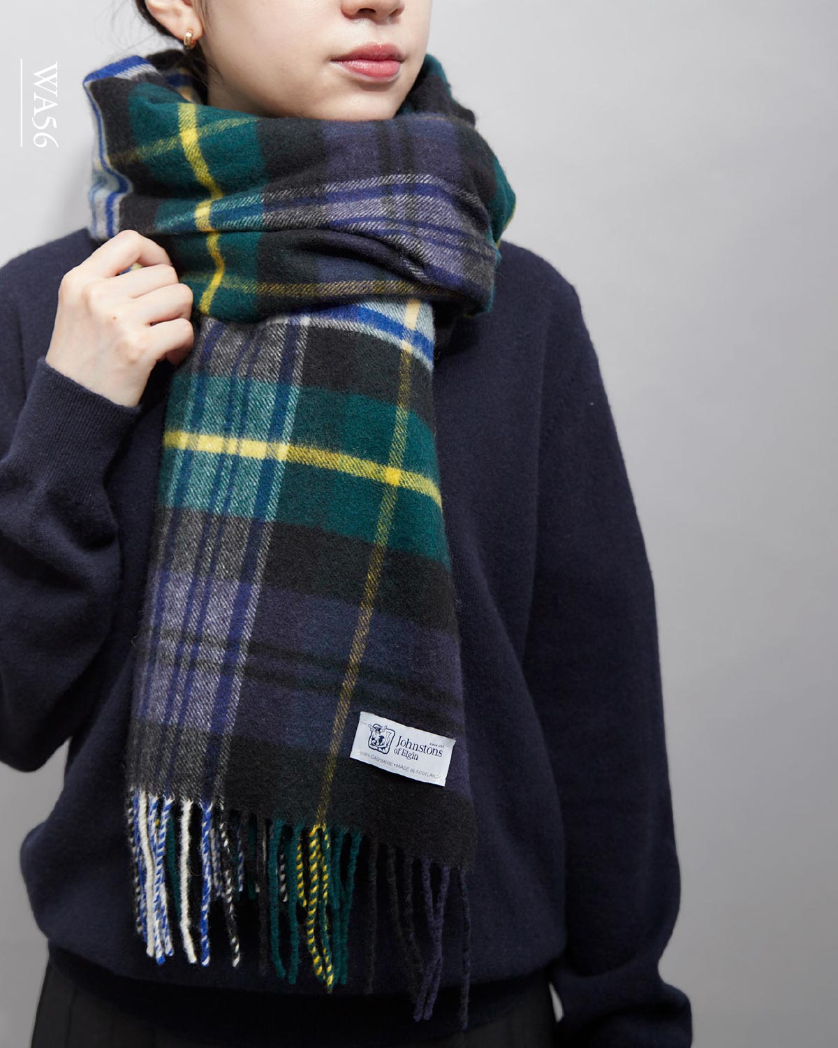 ジョンストンズ 中判 マフラー スカーフ グレースチュワート タータン