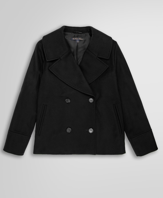 組曲 130cm 黒 ウールコート ダブルボタン 組曲 130cm 黒 ウールコート