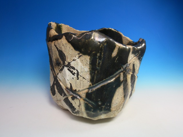 安食ひろ(1999年作) ピカソ碗(蓋付き） 於里辺碗 ぐい呑 安食ひろ(