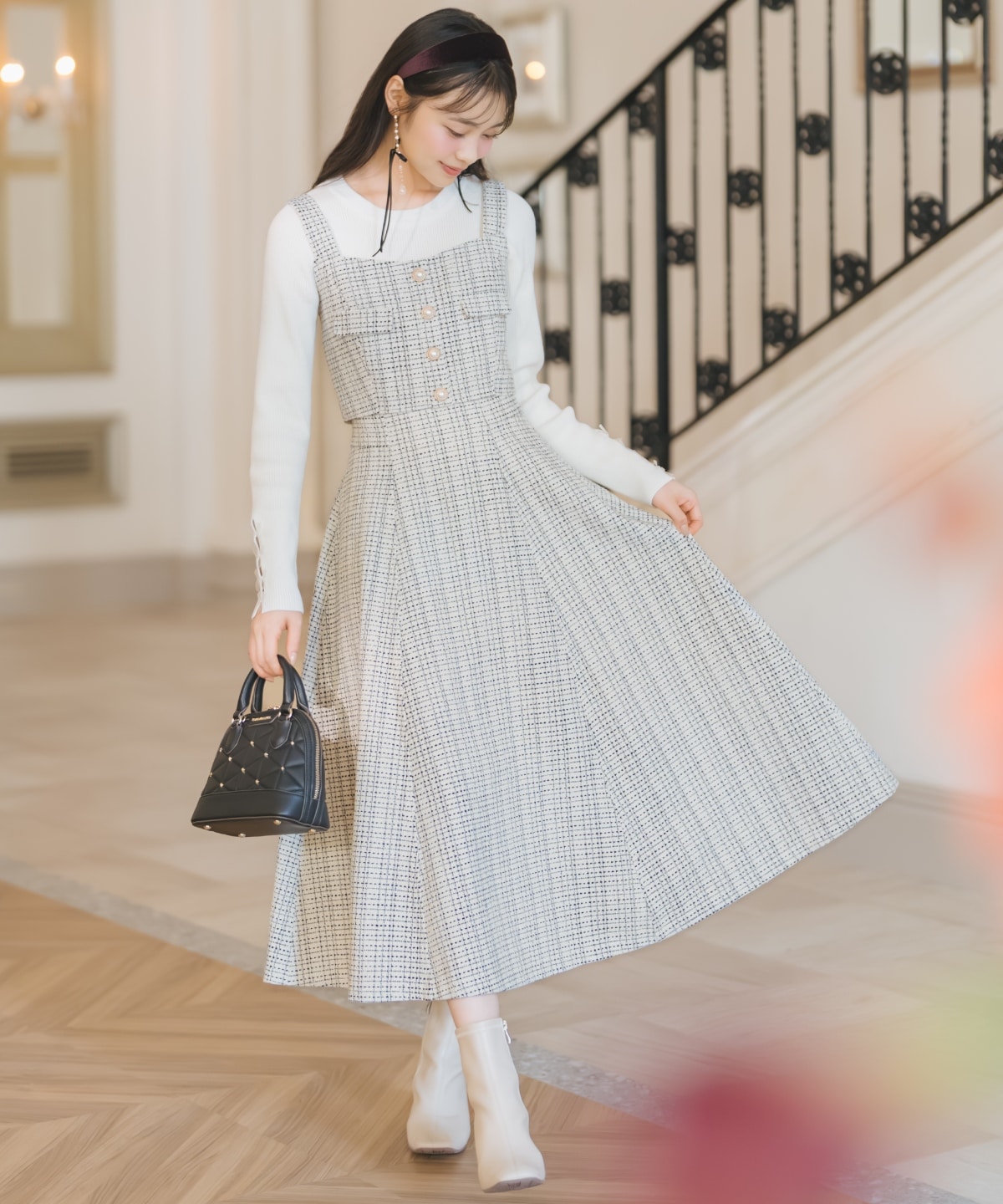 ツイードビスチェ