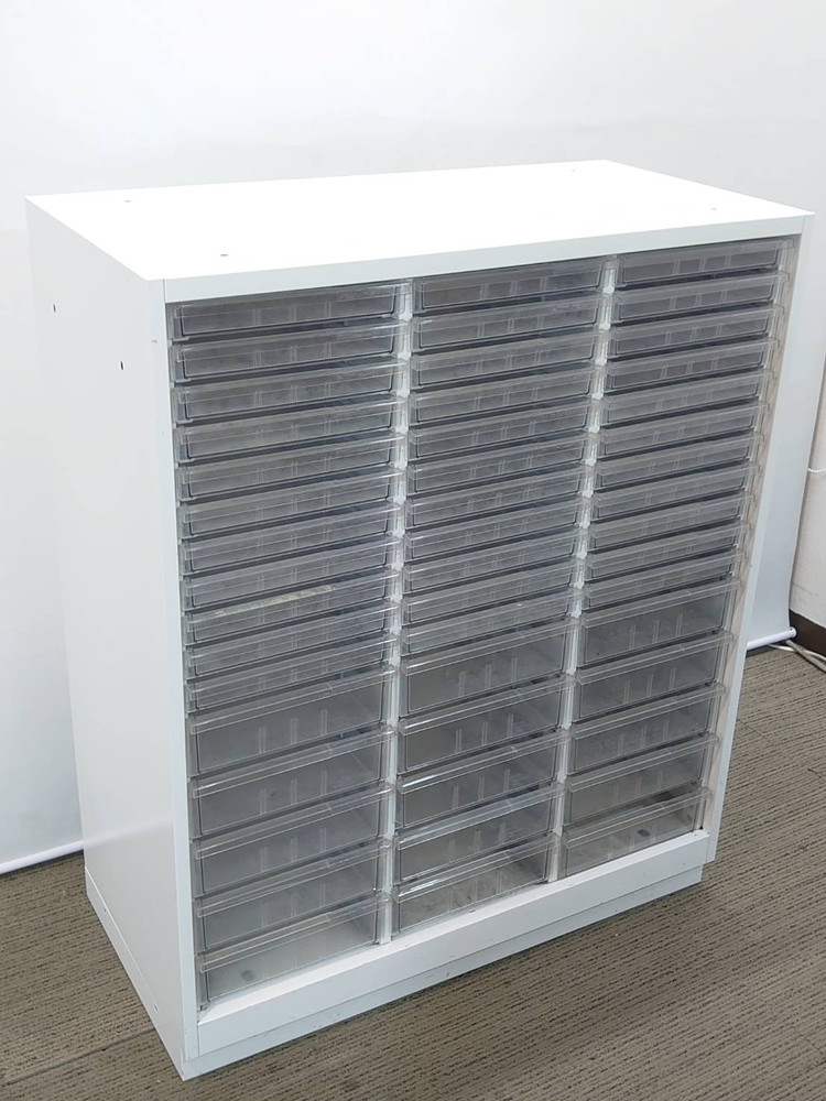 ライオン 3列 20段 レターケース キャビネット 書類ケース クリア