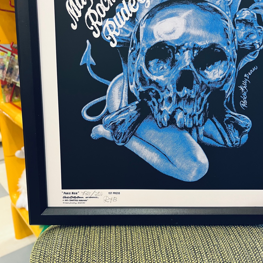 PARIS NOIR Silk Screen Print & Frame シルクスクリーンプリント