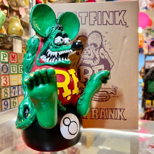 Rat Fink 特大サイズ 貯金箱 フィギュア レッド系 限定カラー 60cm