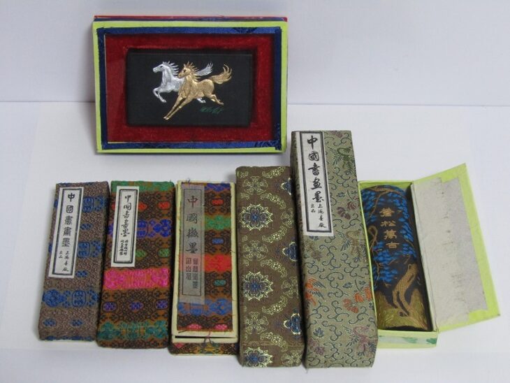 書道セット 硯 墨 彫刻硯 古硯 書道具｜書道具買取 書道セット