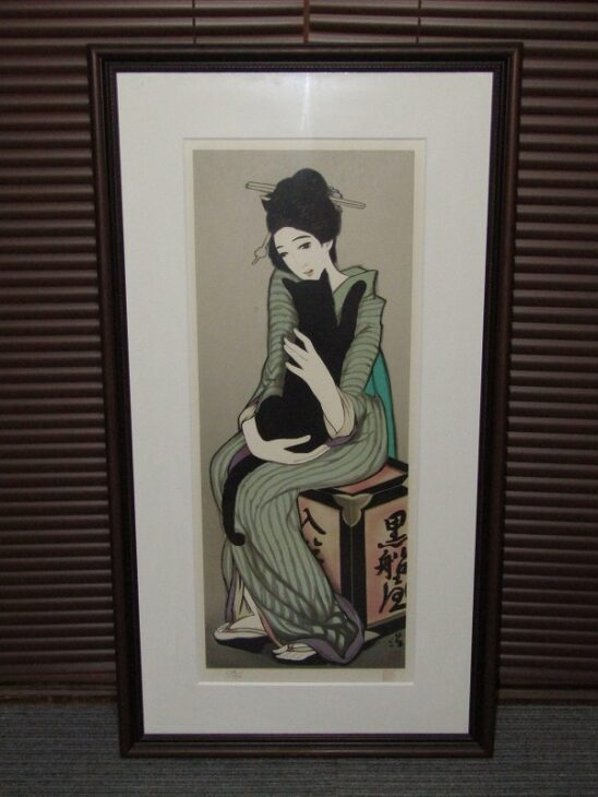 竹久夢二 リトグラフ 『星祭』115/300 額サイズ約57×98cm 竹久夢二