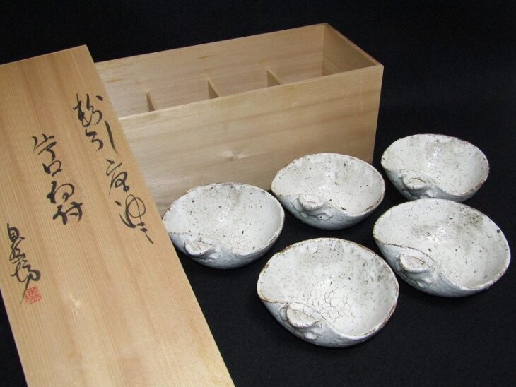 東京都文京区湯島へ出張査定】中川自然坊 粉引 唐津 片口 向付などの