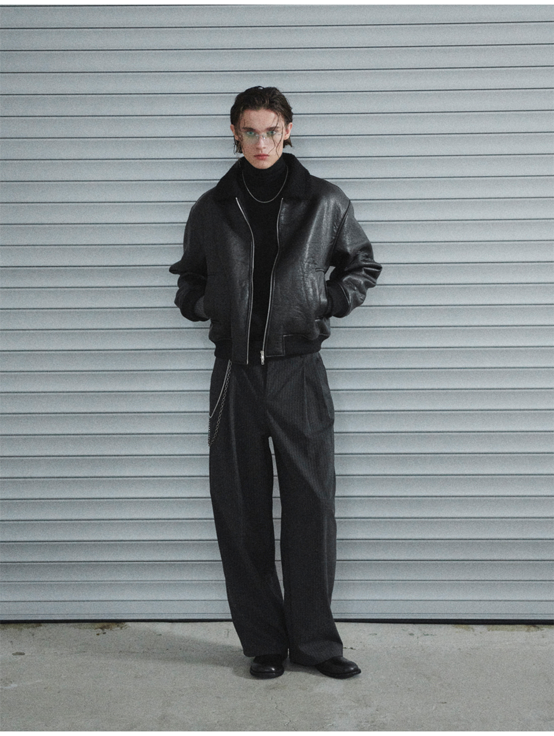 GLW ヴィンテージムートンバイカージャケットブラック ヴィンテージ