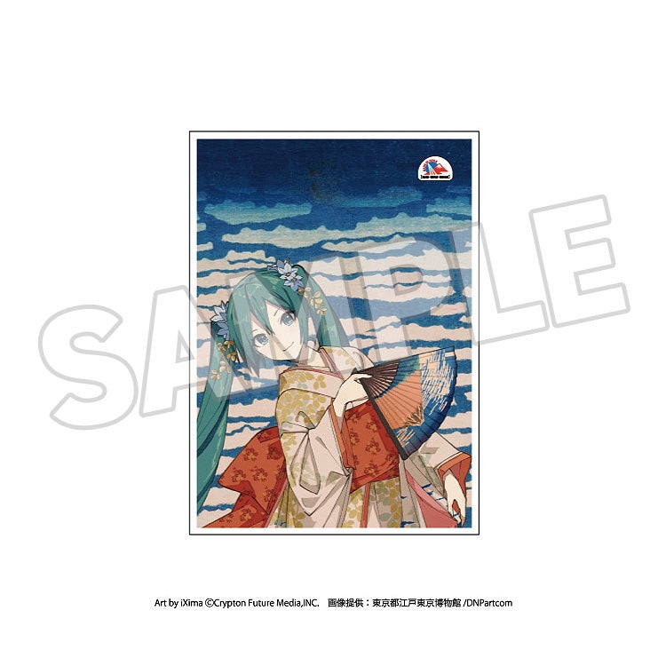 葛飾北斎×初音ミク B2布ポスター 冨嶽三十六景 神奈川沖浪裏 / 凱風