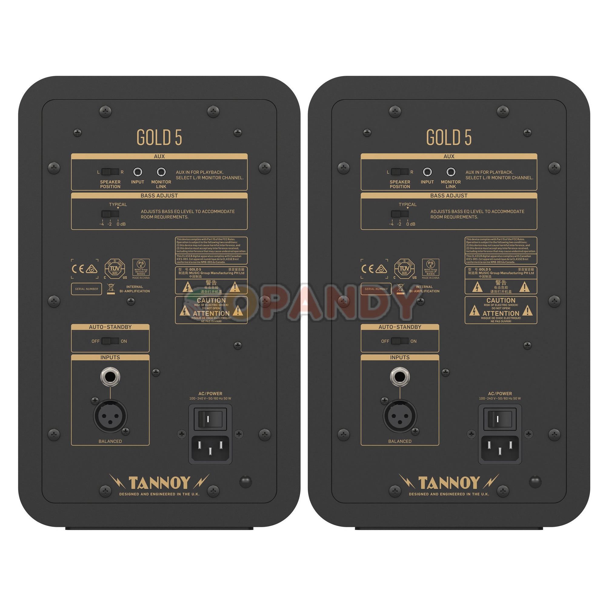 Tannoy Gold 5 2-Way Active Studio Monitor – Pair – Gopandy Musical