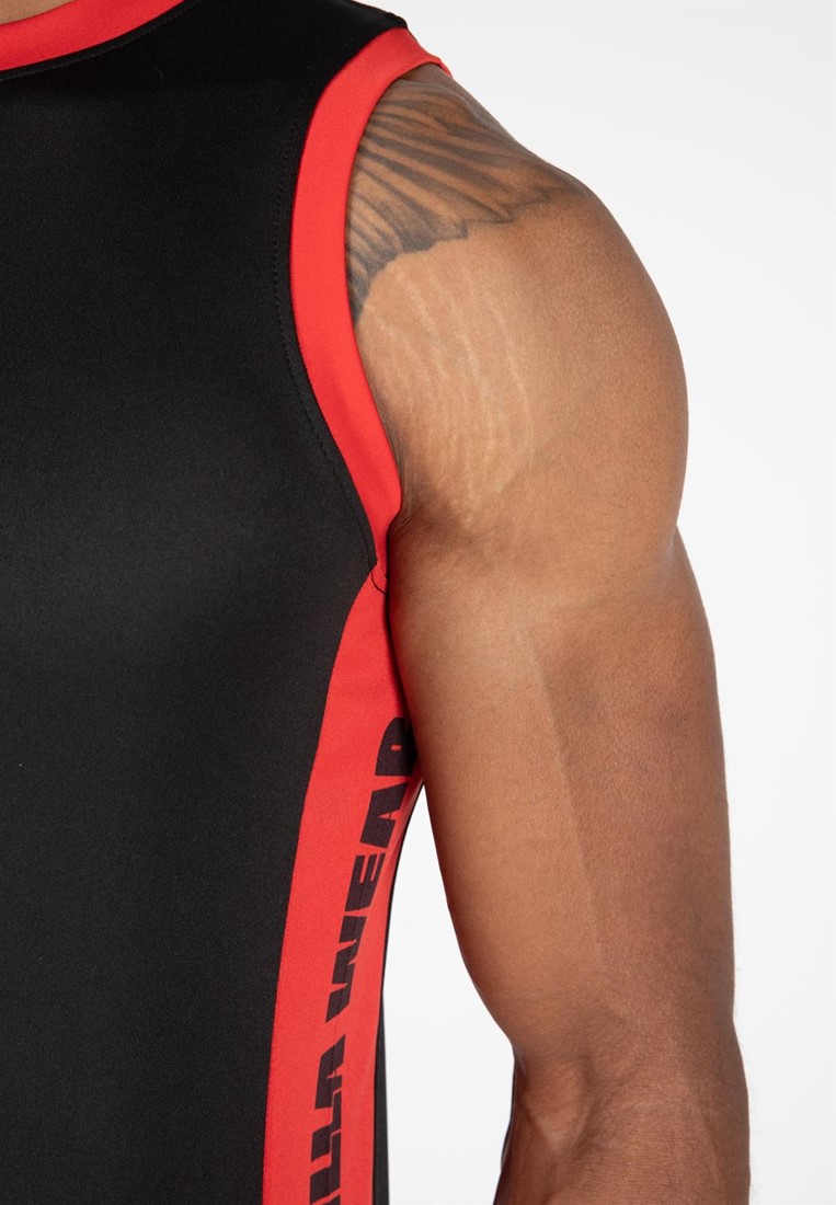 Hornell Tank Top - Black/Red - XS Gorilla Wear