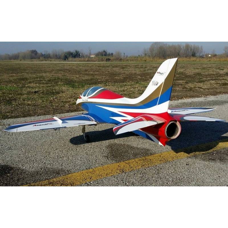 SebArt Mini Avanti S V3 90mm Jet 1,36m ARF (White/Blue) – Gator RC