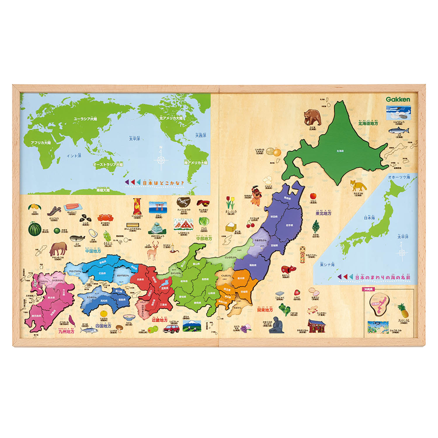 コルク製 日本地図 パズル 約80cm×95cm 日本地図 木製ウェルカムボード
