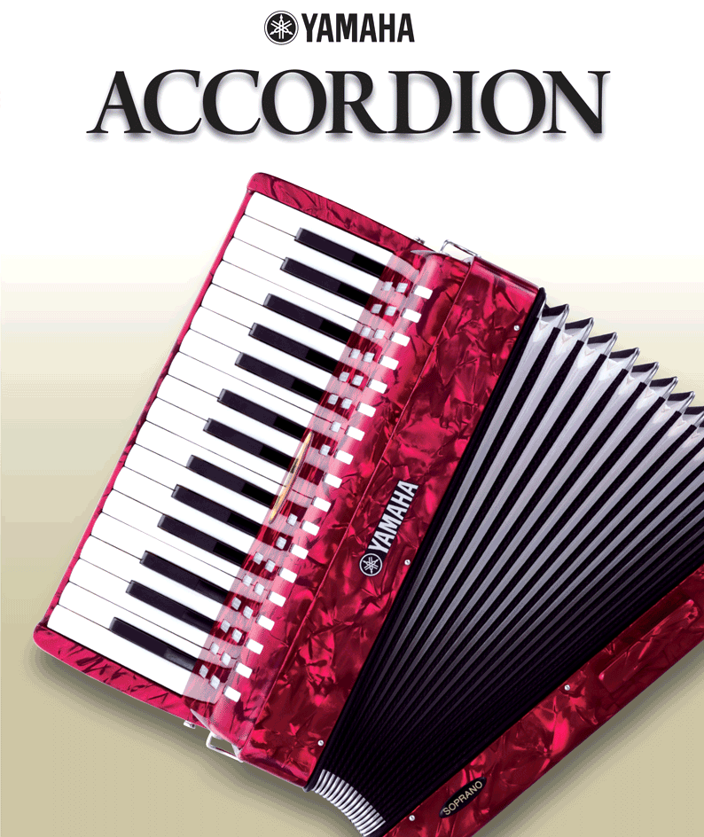 YAMAHA アコーディオン 赤 ケース付き YAMAHA アコーディオン 赤