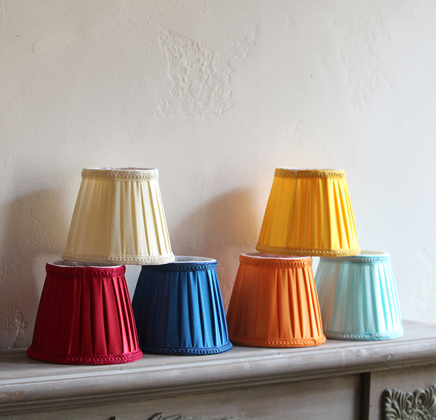 ランプシェード・布ランプシェード/ピンタック φ13cm クリップ式