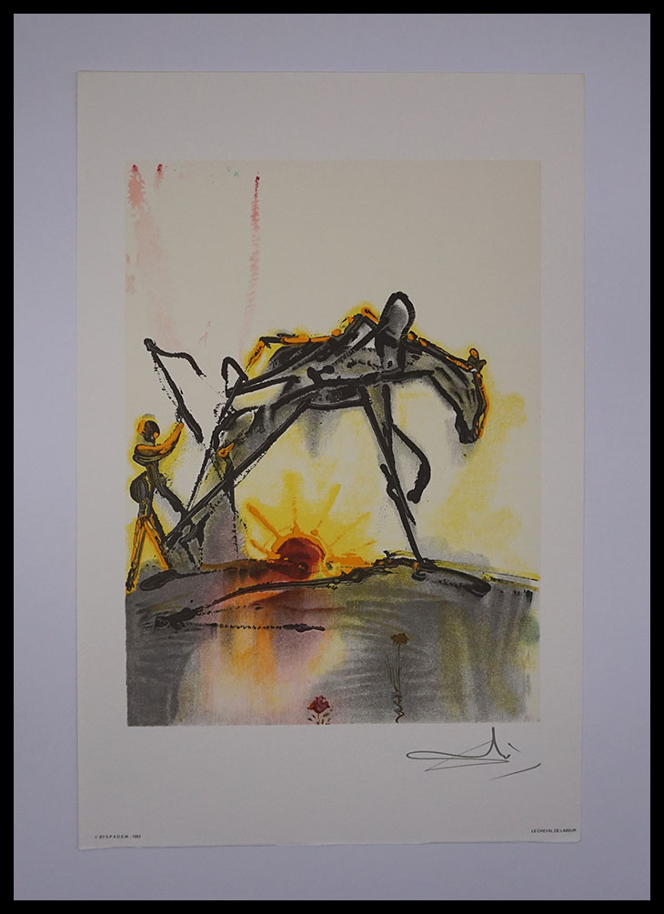 Salvador DALI - Les chevaux Daliniens - cheval de labeur