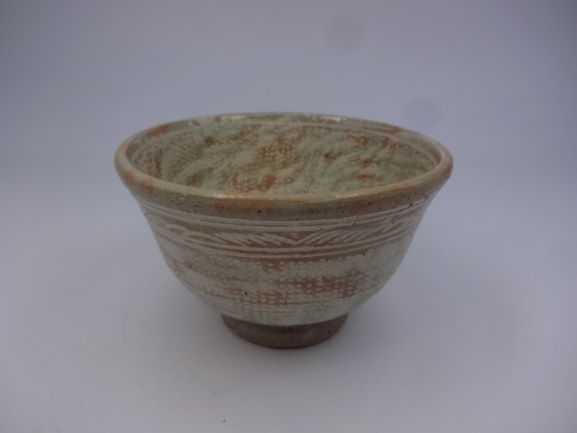 茶道具・古道具・韓国陶磁器・粉青三島暦手茶碗・人間文化財・池 順鐸